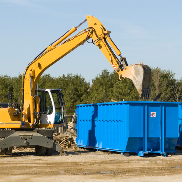 are there any restrictions on where a residential dumpster can be placed in Byram